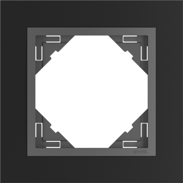Frame - 1 gang LOGUS, ANIMATO / black / grey